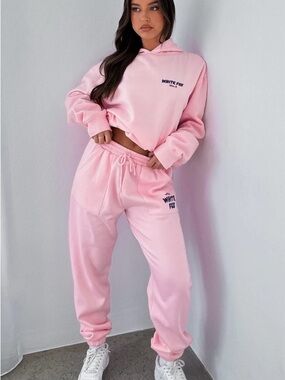 White Fox Boutique Pink Track Pants Joggers